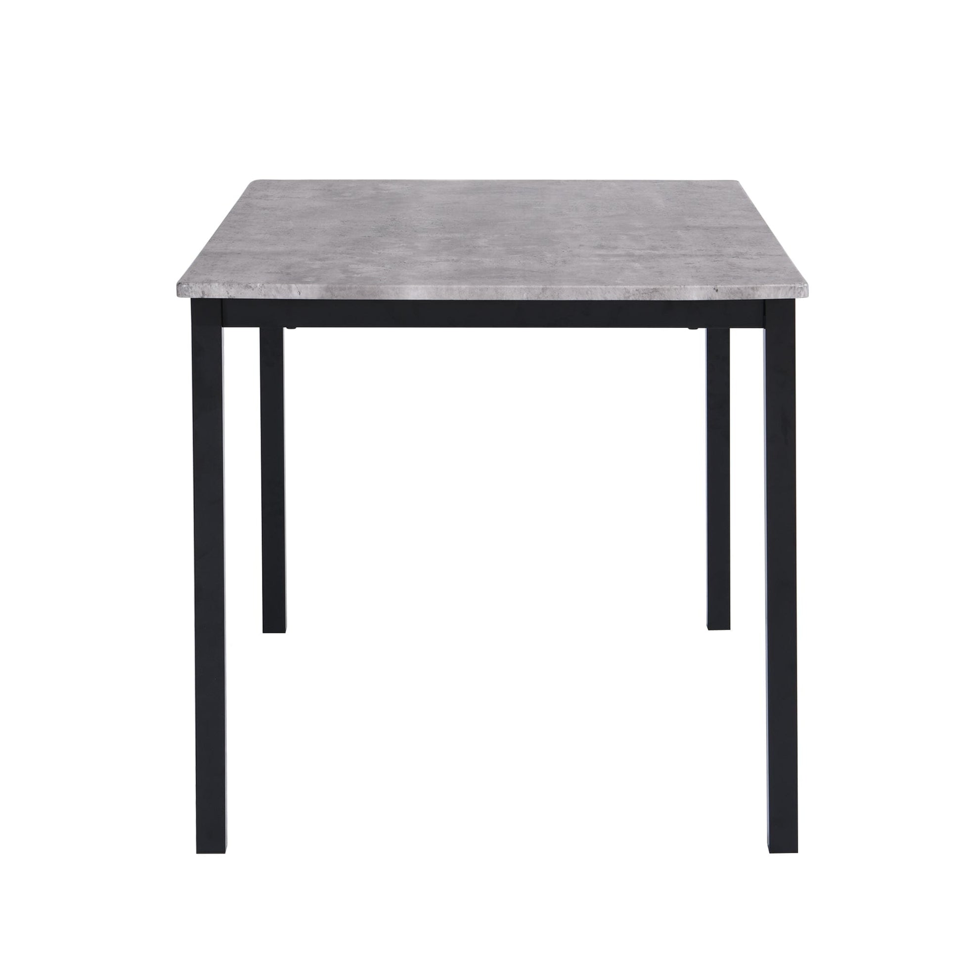 Milo Black Concrete effect dining Table Set - 4 seater - Bella Grey Black Chair- Laura James