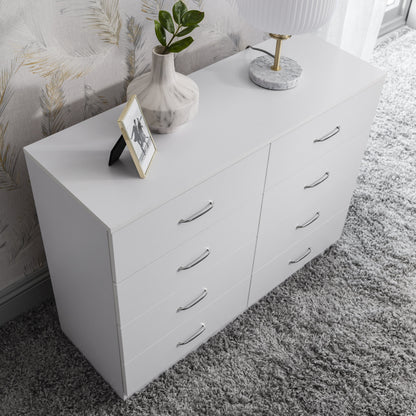 8 Drawer Chest in White - Laura James