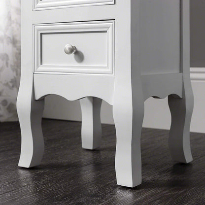 White Bedside Tables (2 Units) Fully Assembled - Laura James