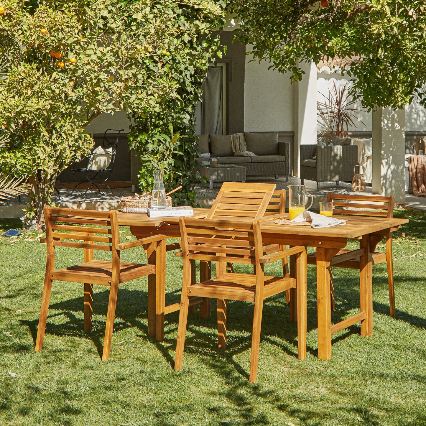 Aspen Outdoor Extendable Dining Set - With 4 Chairs - Laura James