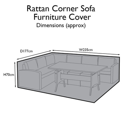Outdoor Rattan Furniture Cover for  9 Seater Corner Sofa Set - Laura James