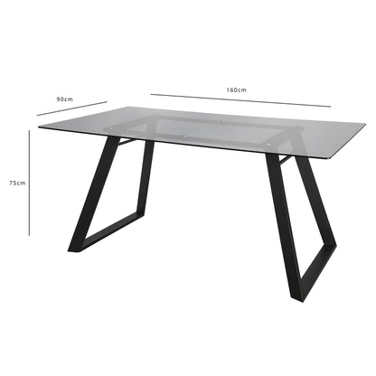 Atlas dining table - glass - Laura James