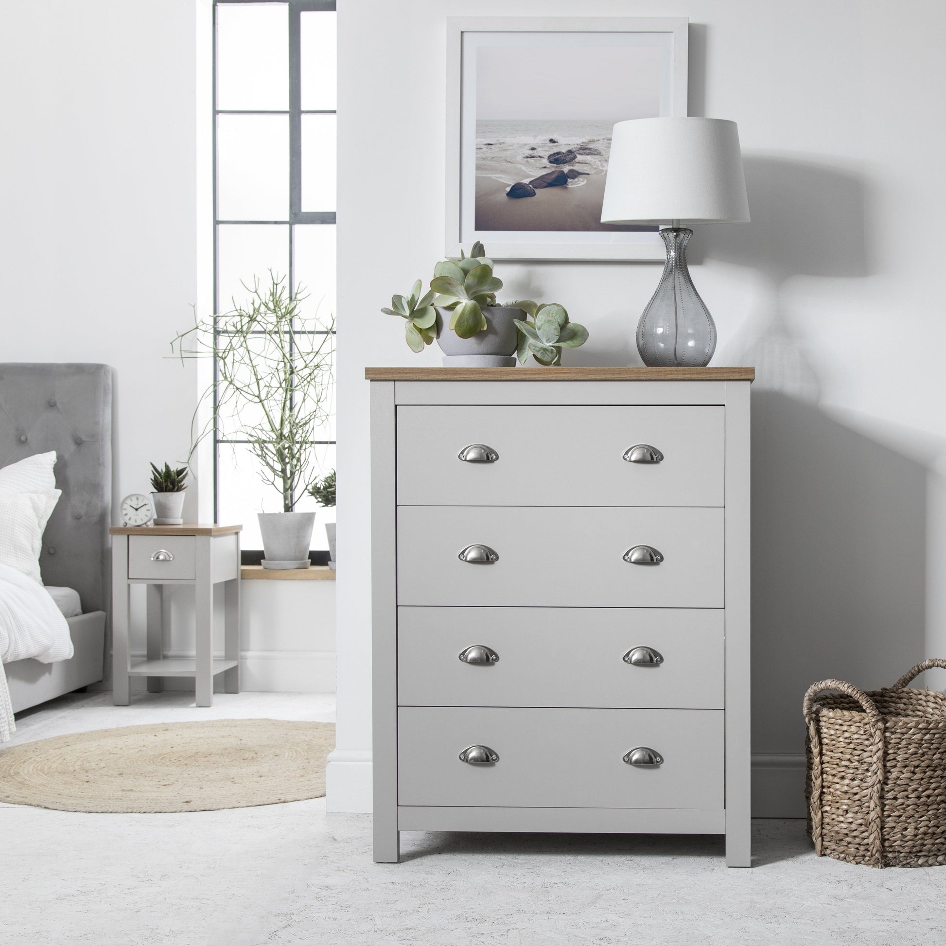 Bampton bedroom furniture set - grey - Laura James