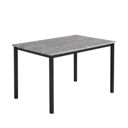 Milo Black Concrete effect Dining Table Set - 4 seater - Bella Teal Black Chairs Set - Laura James