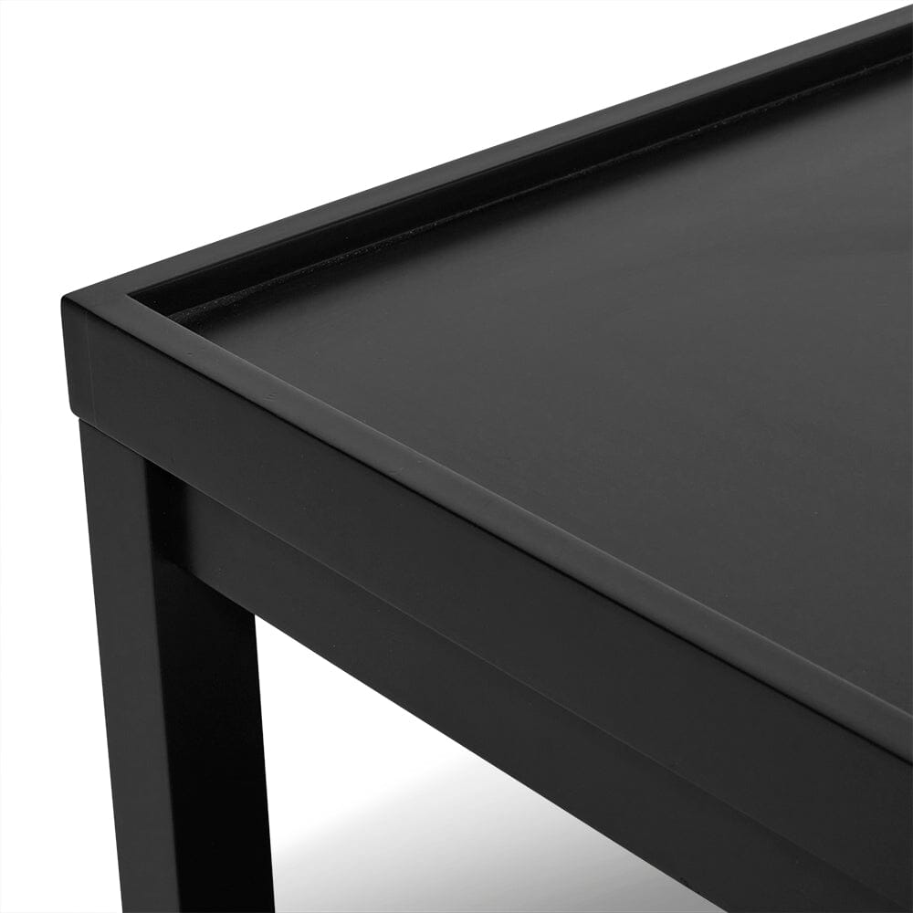 Charlie Rectangular Coffee Table in Noir Black