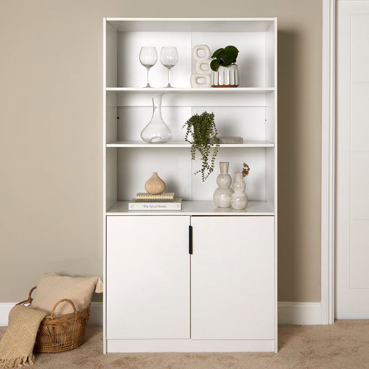 Essie Tall Bookcase - White