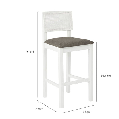 Charlie bar stool - white - Laura James