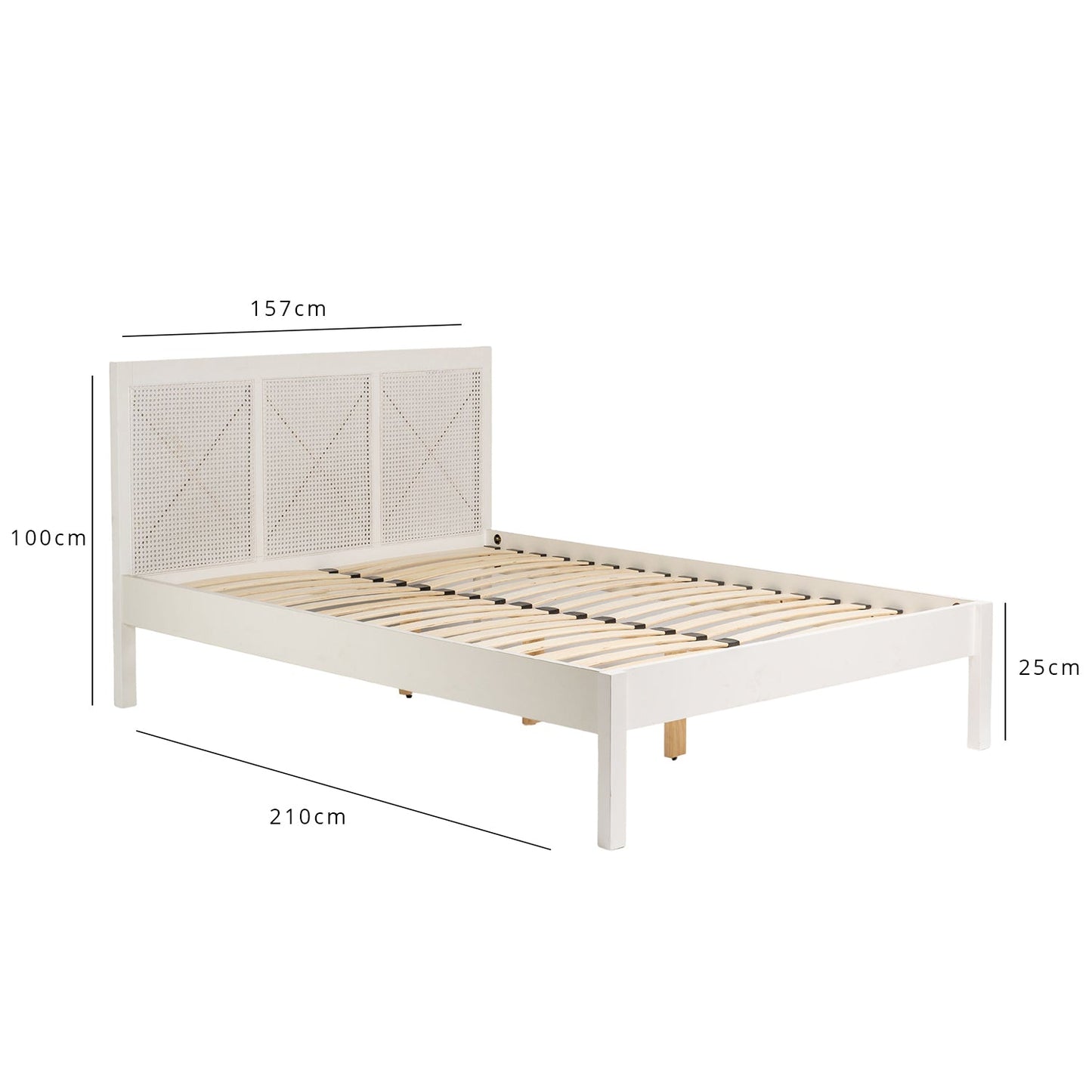 Charlie king bed and mattress set - white - Laura James
