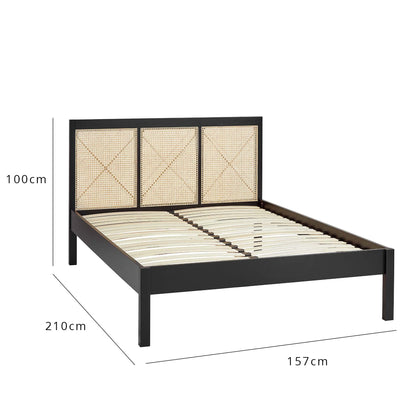 Charlie king size bed frame and mattress set - black - Laura James