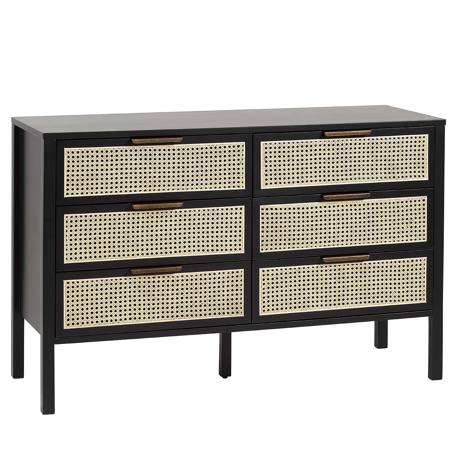 Charlie 6 Drawer Chest of Drawers Black - Laura James