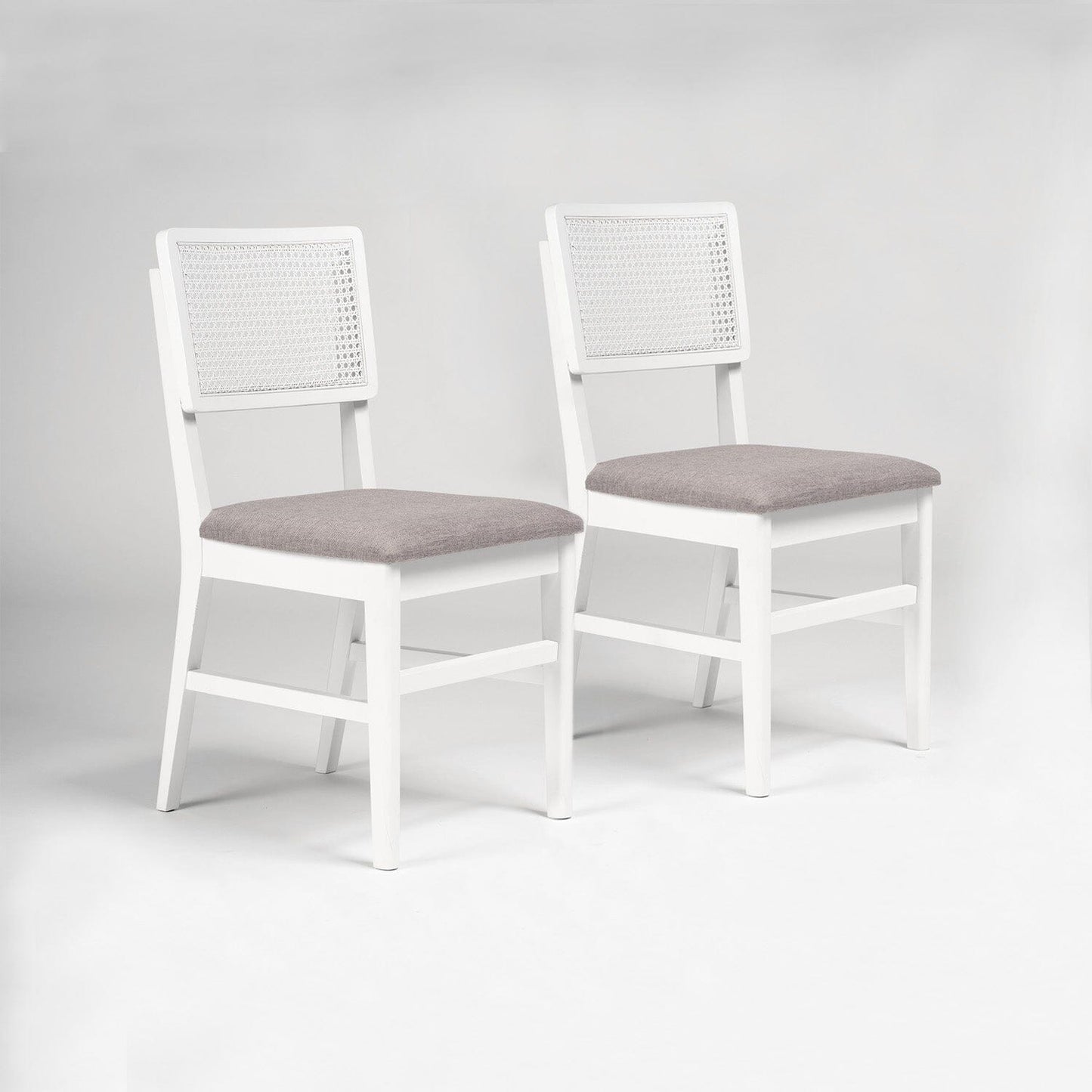 Charlie dining chair - set of 2 - white