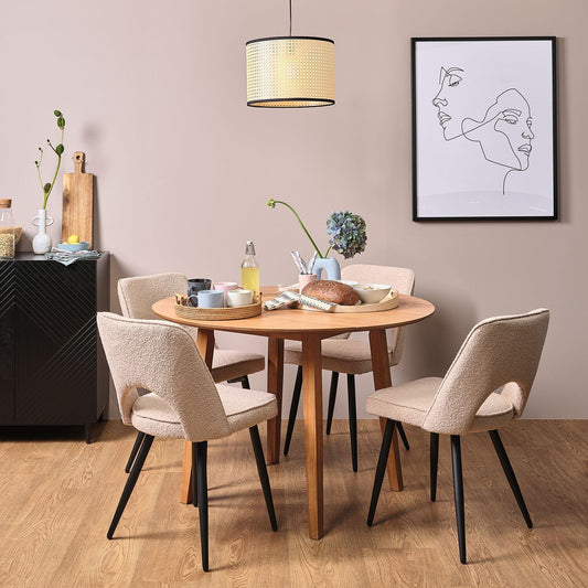 Charlie Pine Round Dining Table