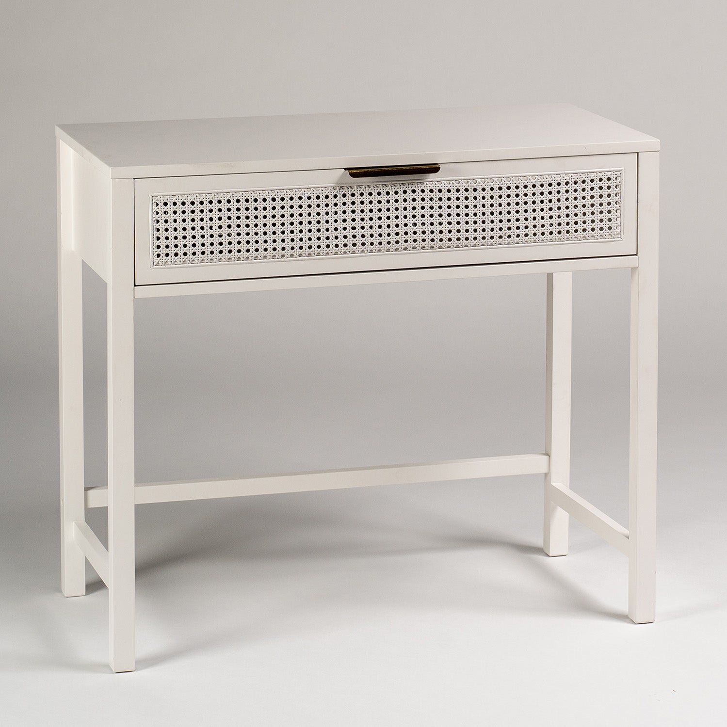 Charlie rattan dressing table set - white - Laura James