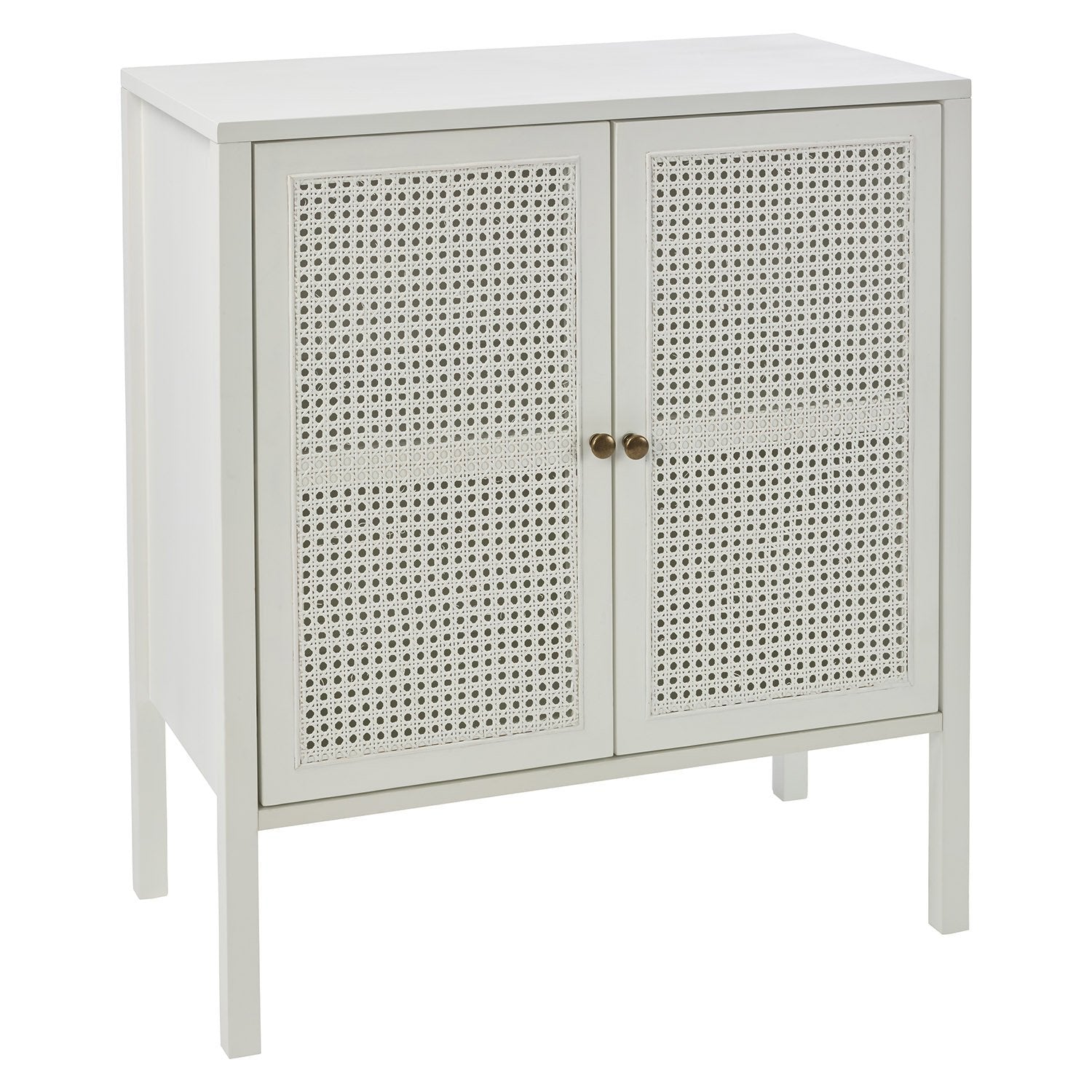 Charlie small sideboard - cane front - white - Laura James