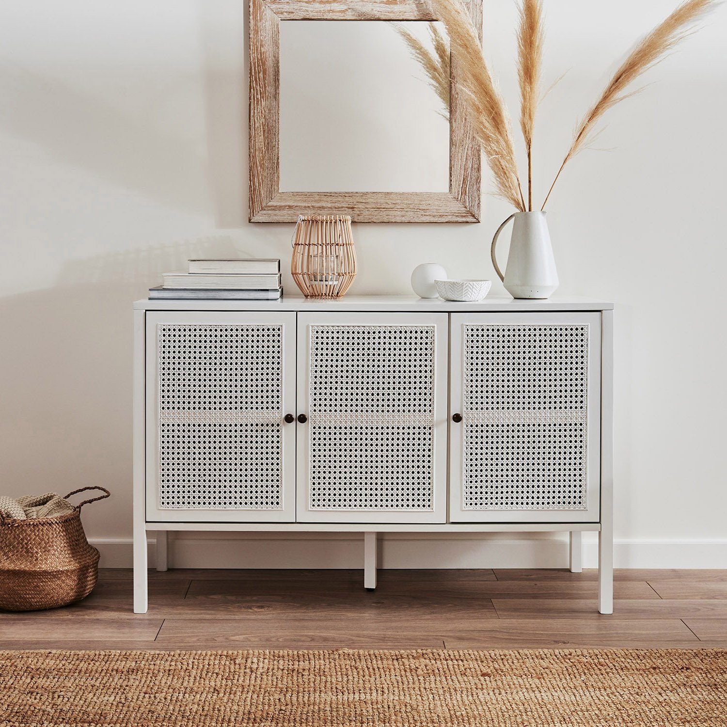 Charlie sideboard - cane front - white - Laura James