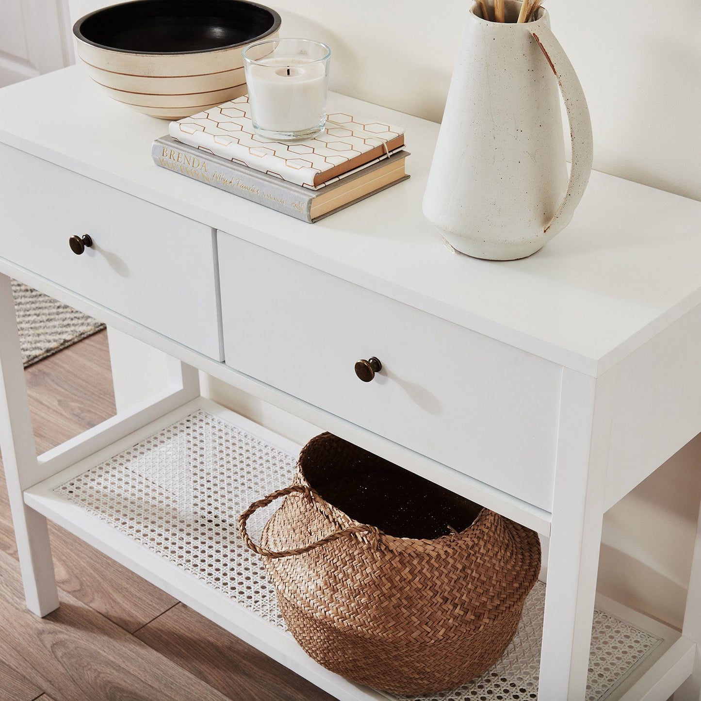 Charlie console table - white - Laura James