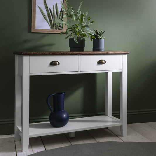 Chatsworth Console Table in White - Laura James