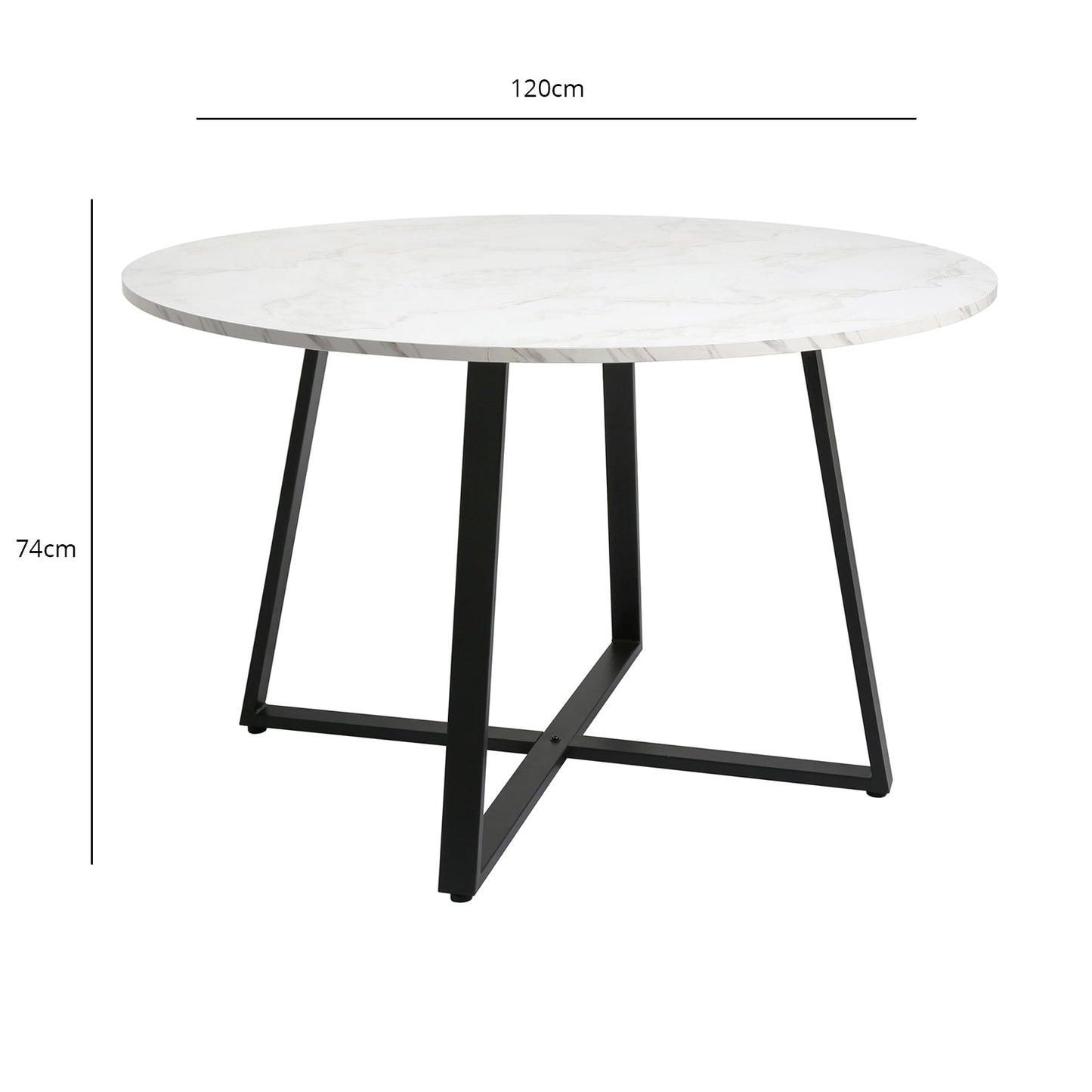 Clara Marble Top Round Dining Table - Laura James