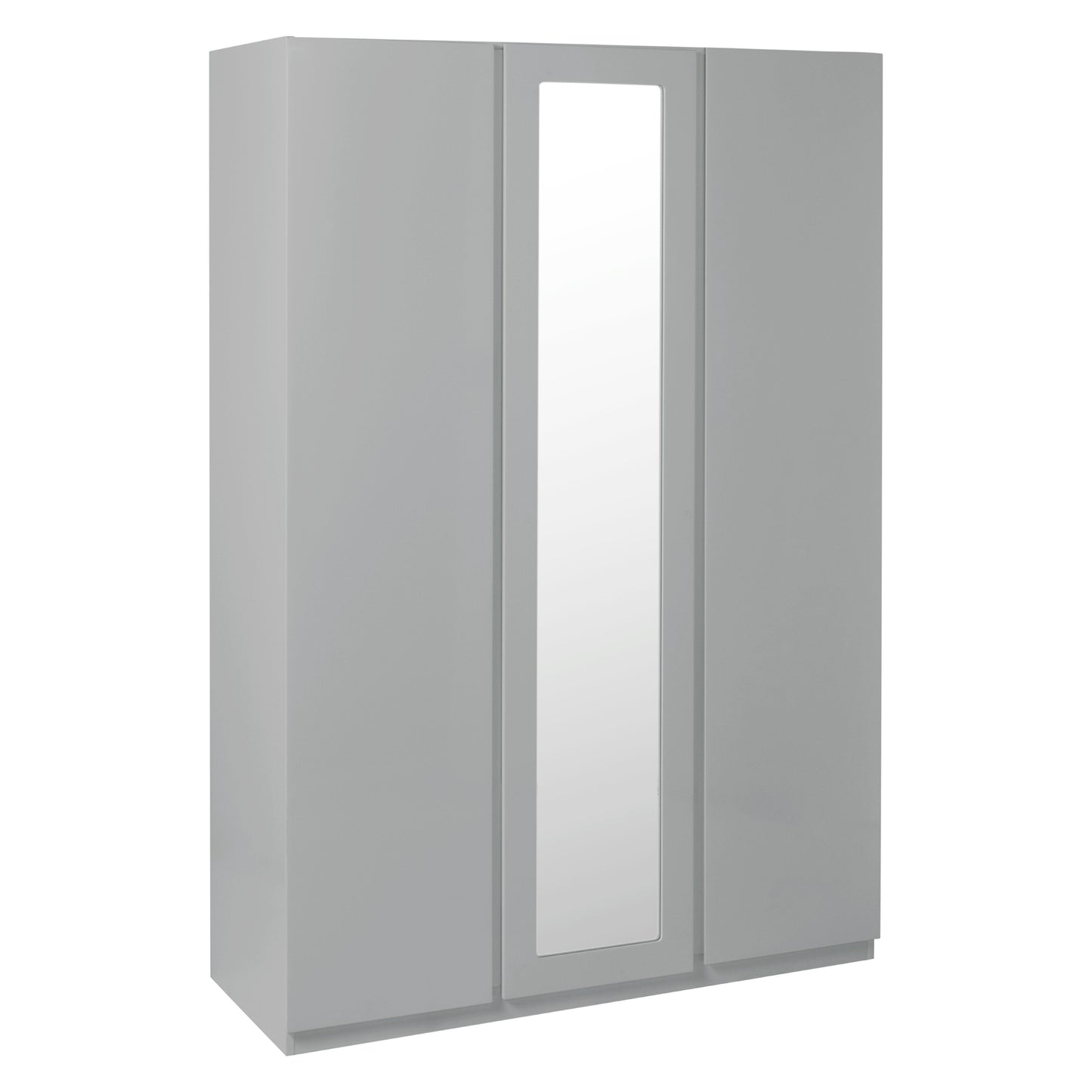 Clemmie 3 door wardrobe - high gloss - grey