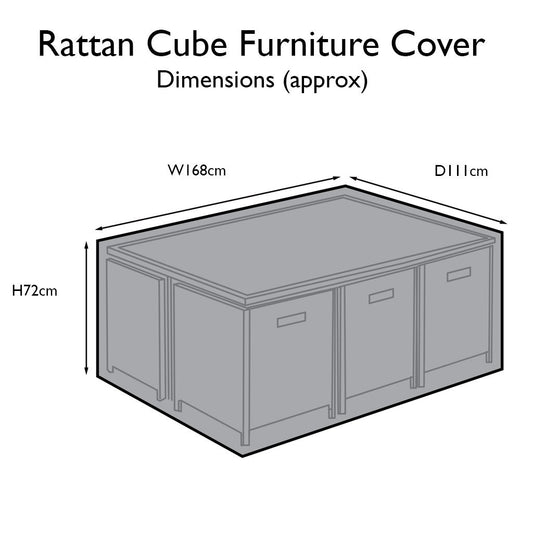 Outdoor Rattan Furniture Cover for 10 Seater Cube Dining Set - Laura James