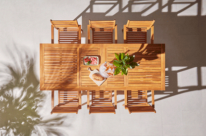 Aspen 6-10 Seater Wooden Extendable Garden Dining Table