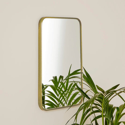 Rectangular Wall Mirror - Gold - Laura James