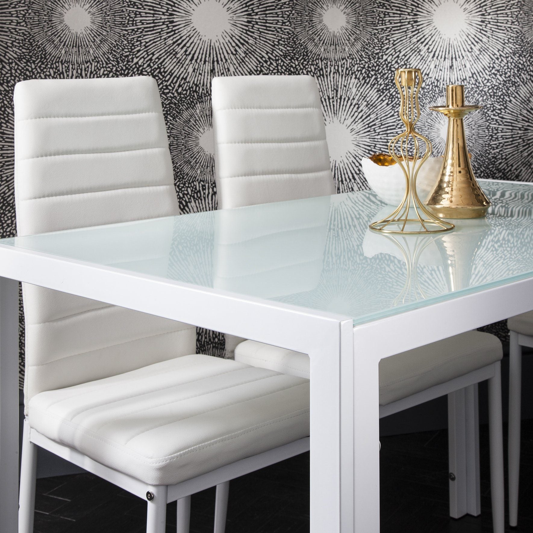 Anya Glass Dining Table Set Seater White – Laura James Ireland