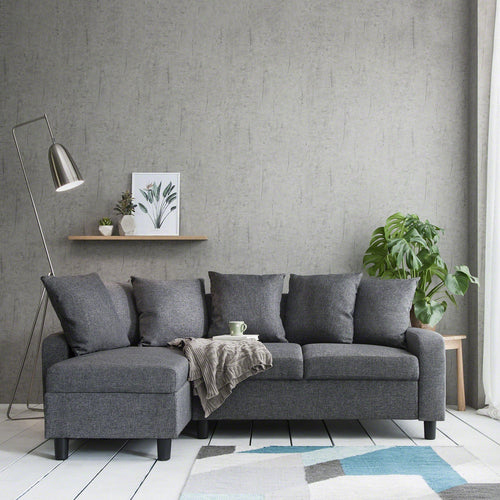 Tracy corner sofa - grey linen