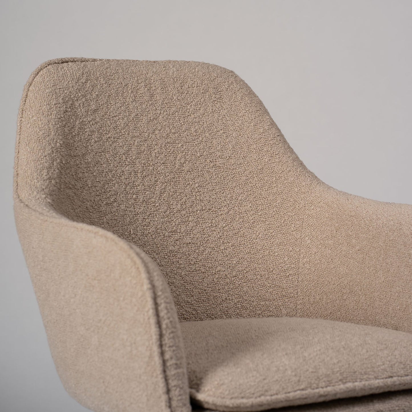 Dolly accent chair - boucle with black legs - Laura James