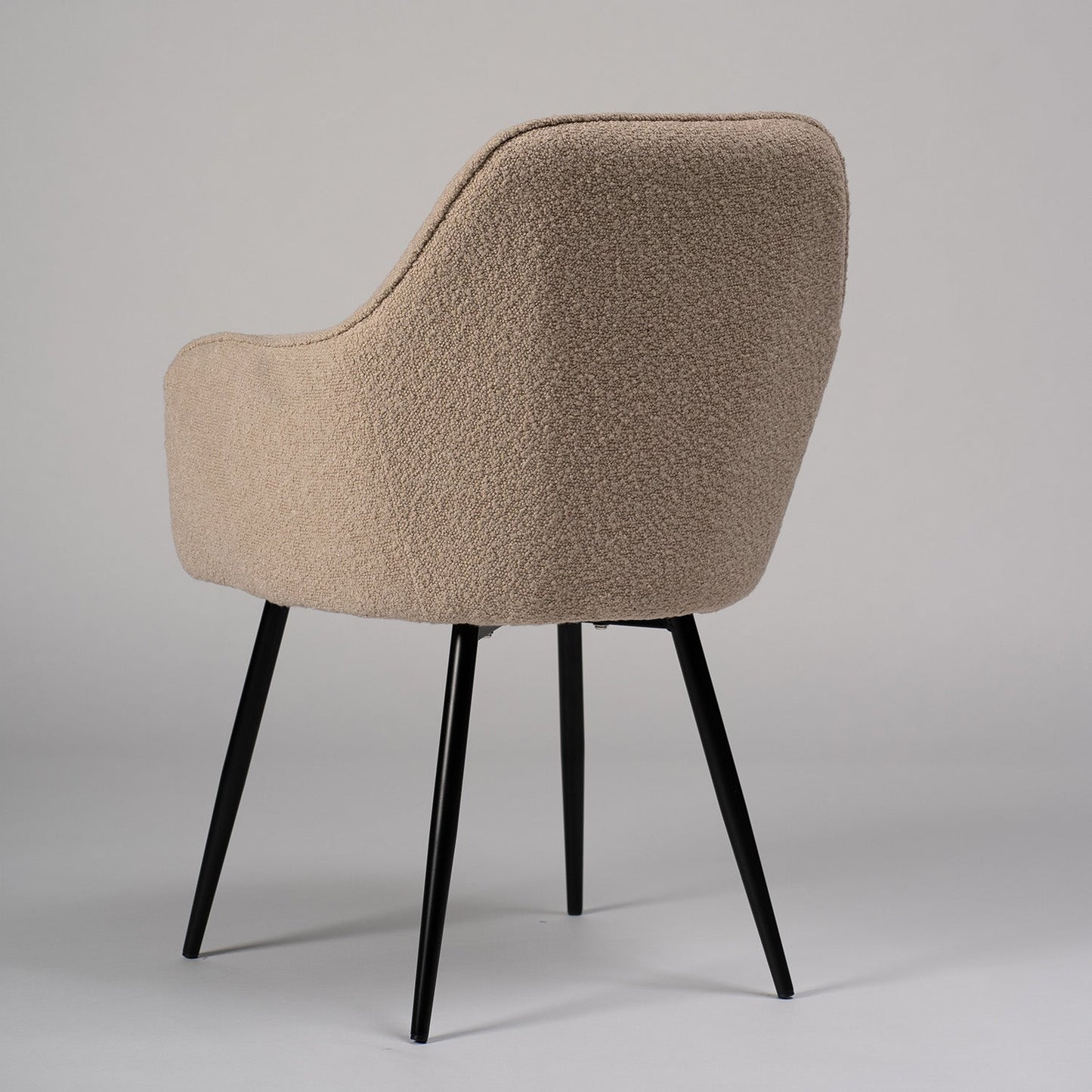 Dolly accent chair - boucle with black legs - Laura James