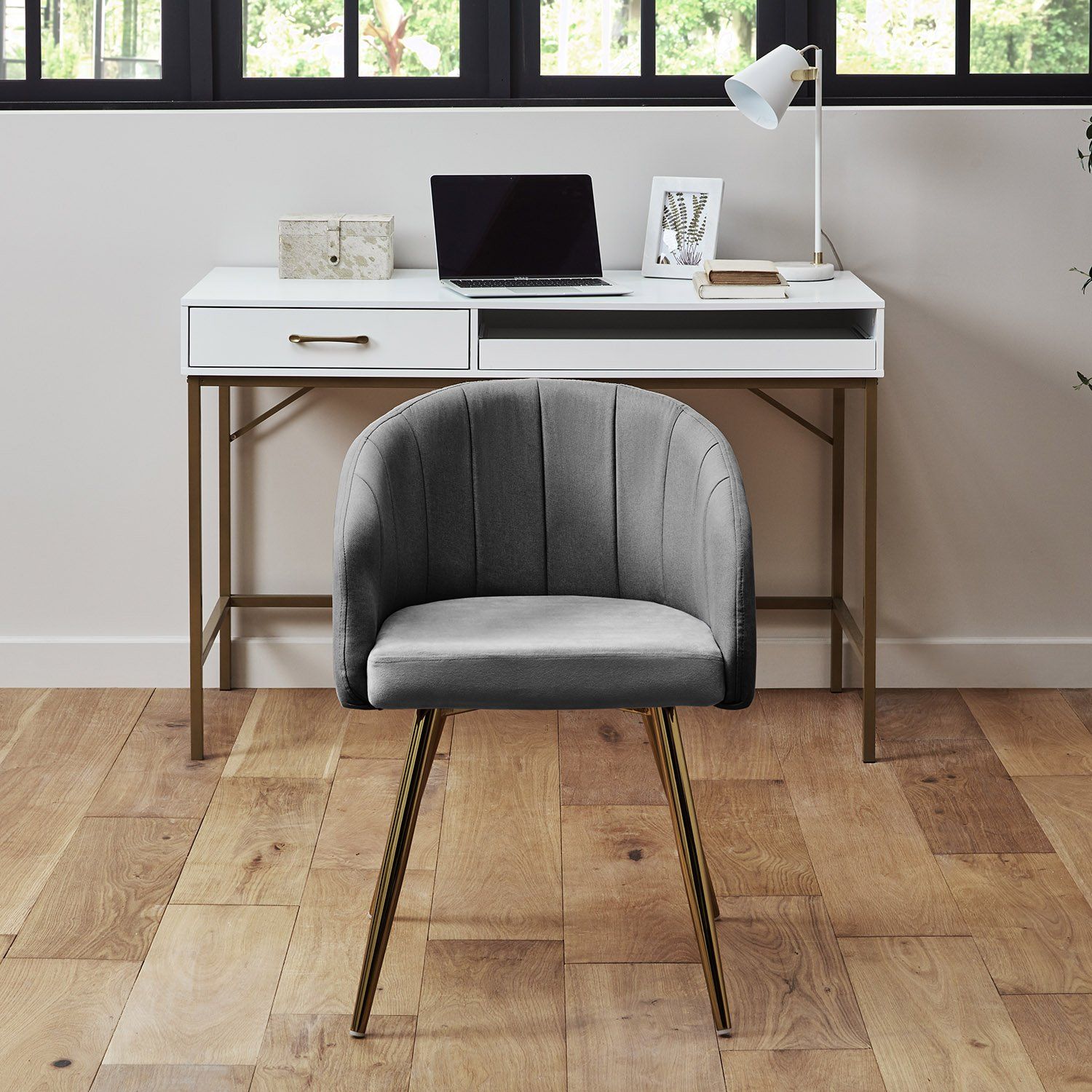 Dark grey desk chair new arrivals