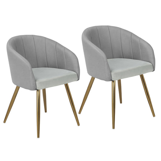 Duri dining chairs - set of 2 - light grey