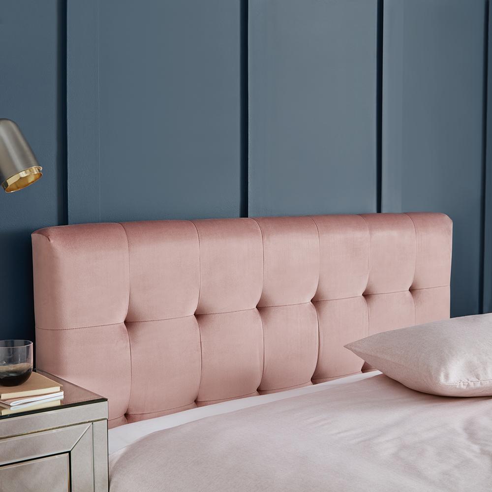 Pink velvet double ottoman bed - Laura James