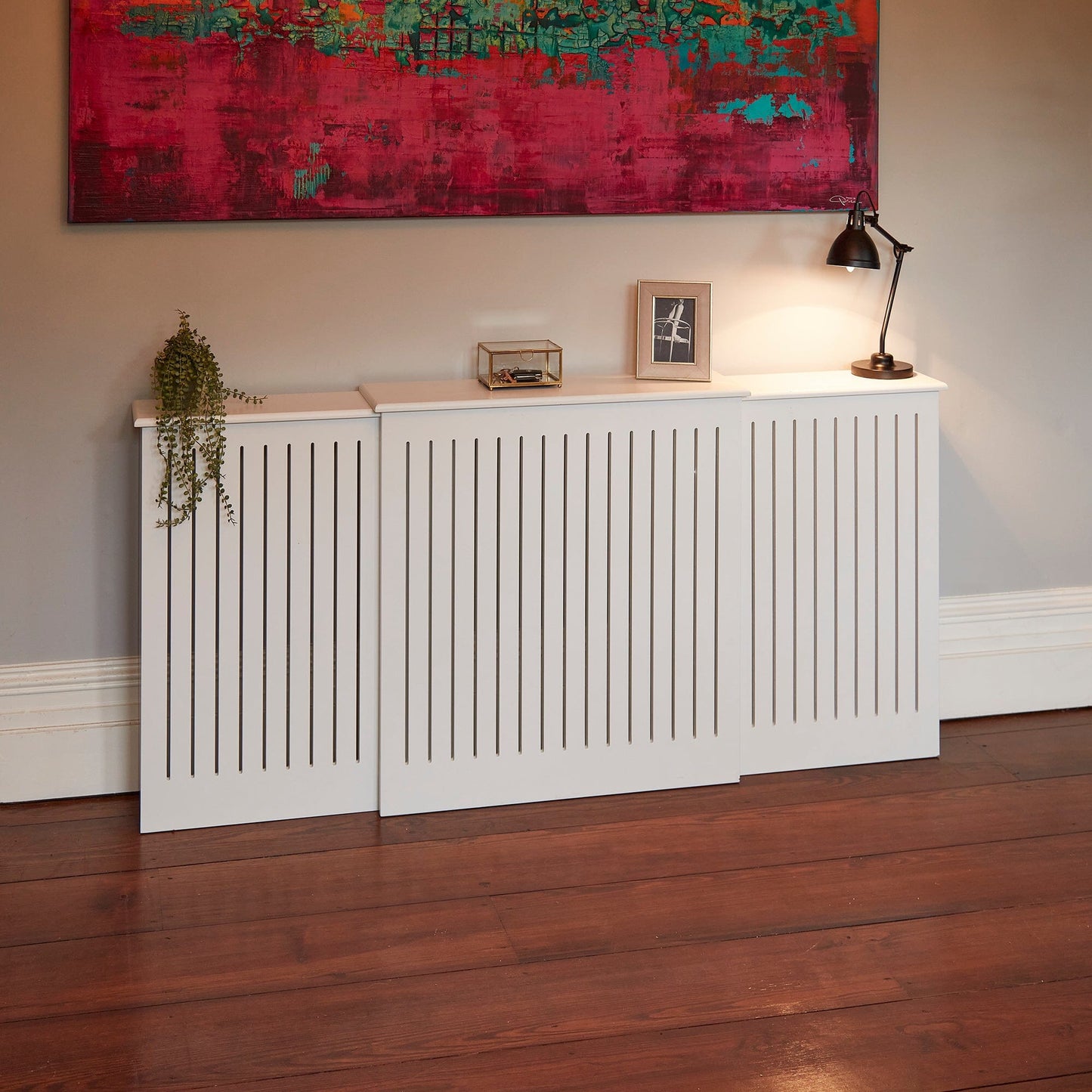 Elspeth Extending Radiator Cover in Snow White - Laura James