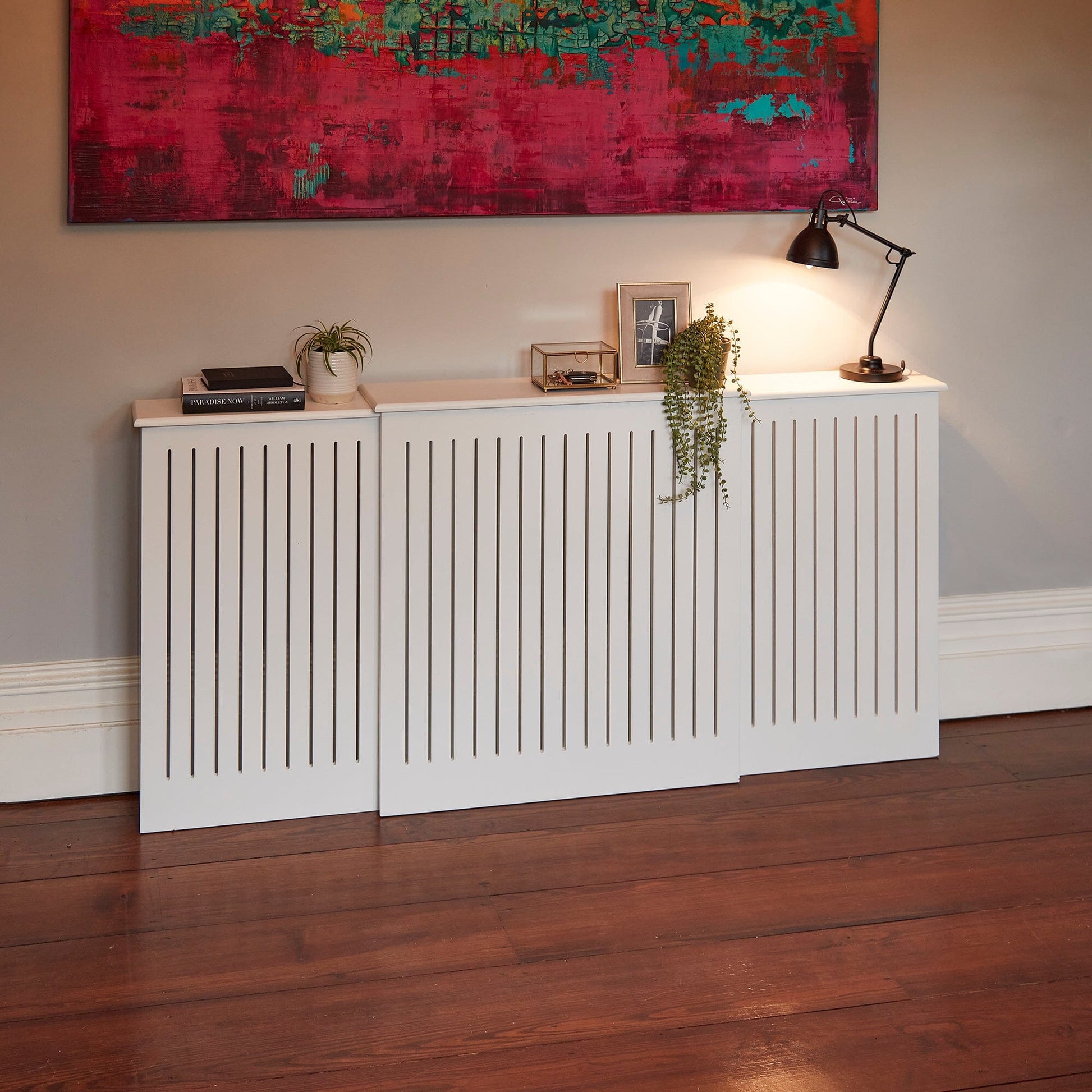 Elspeth Extending Radiator Cover in Snow White - Laura James