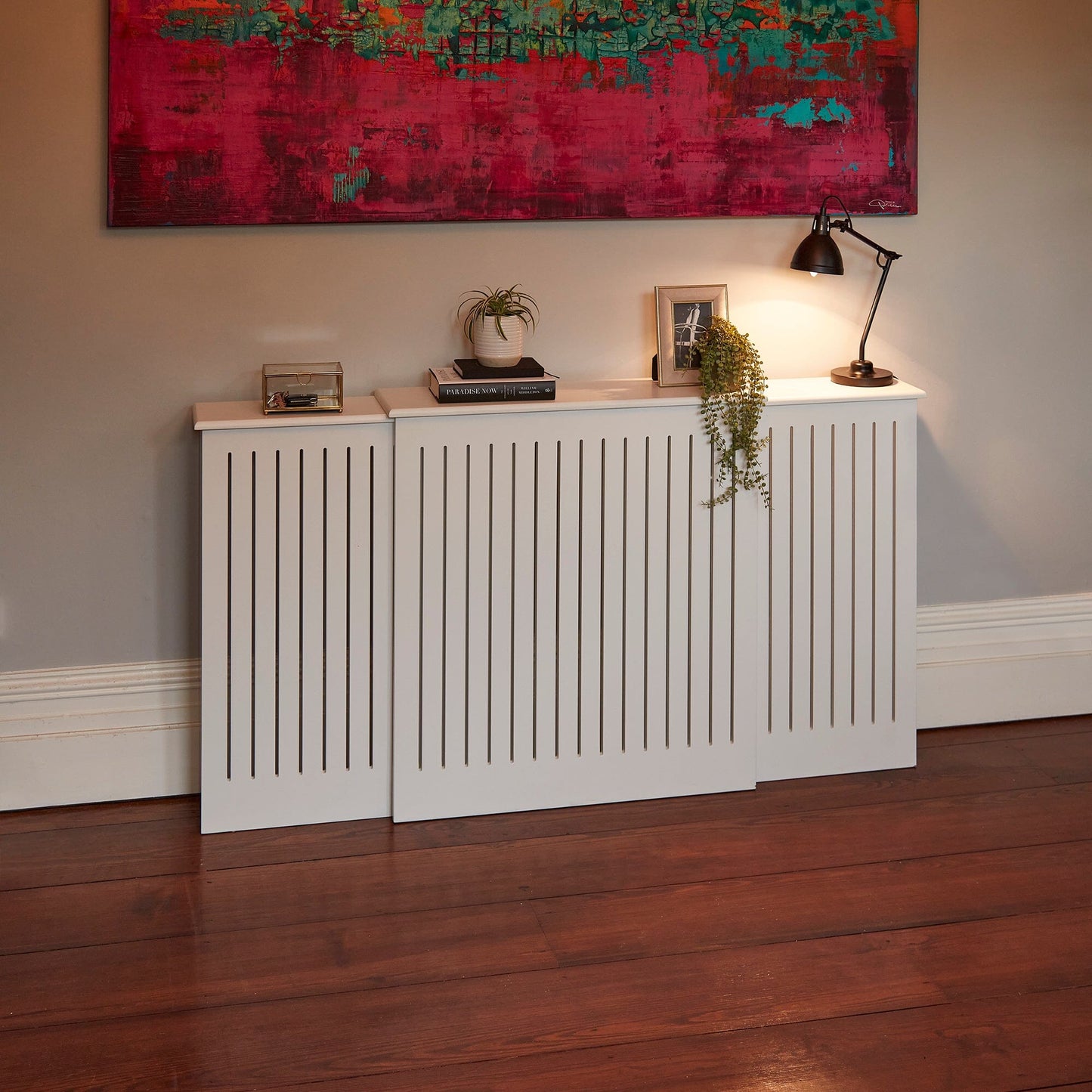 Elspeth Extending Radiator Cover in Snow White - Laura James