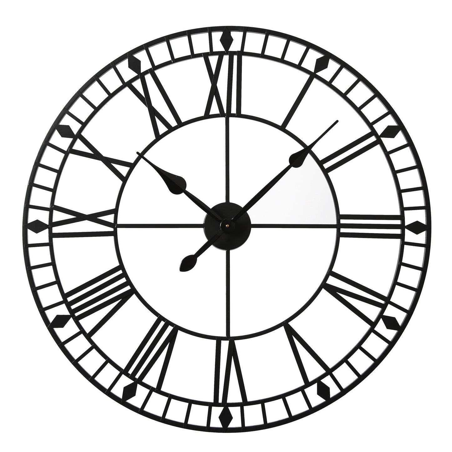 Skeleton Clock – Black – 80cm