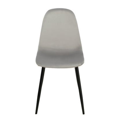 Ellis dining chairs - grey velvet and black - Laura James#
