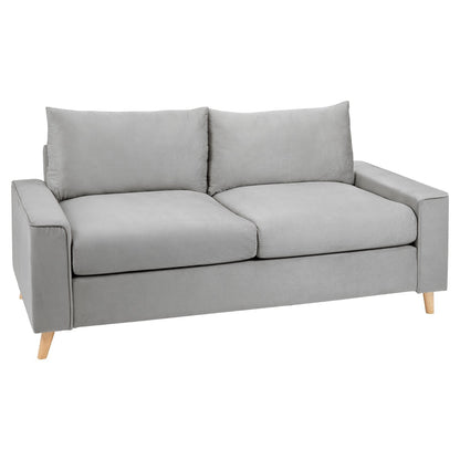 Elodie 2 seater sofa – grey velvet - modern