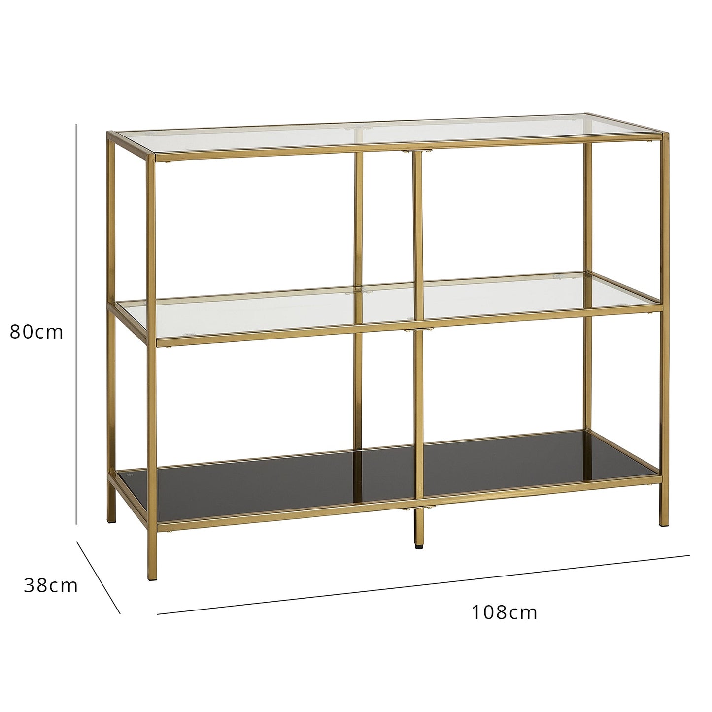 Evelyn console table - gold - Laura James