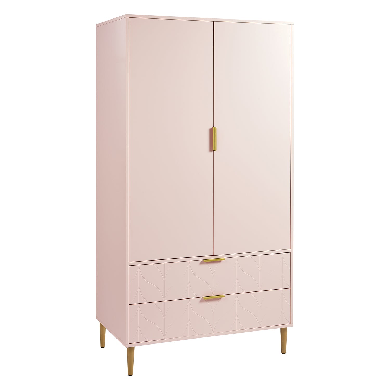 Gloria 2 Door Wardrobe - Pale Pink - Laura James