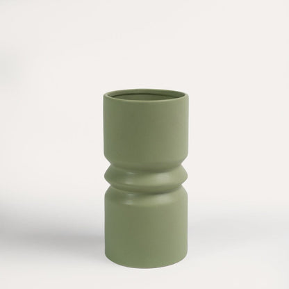 Large green ceramic vase - Laura James