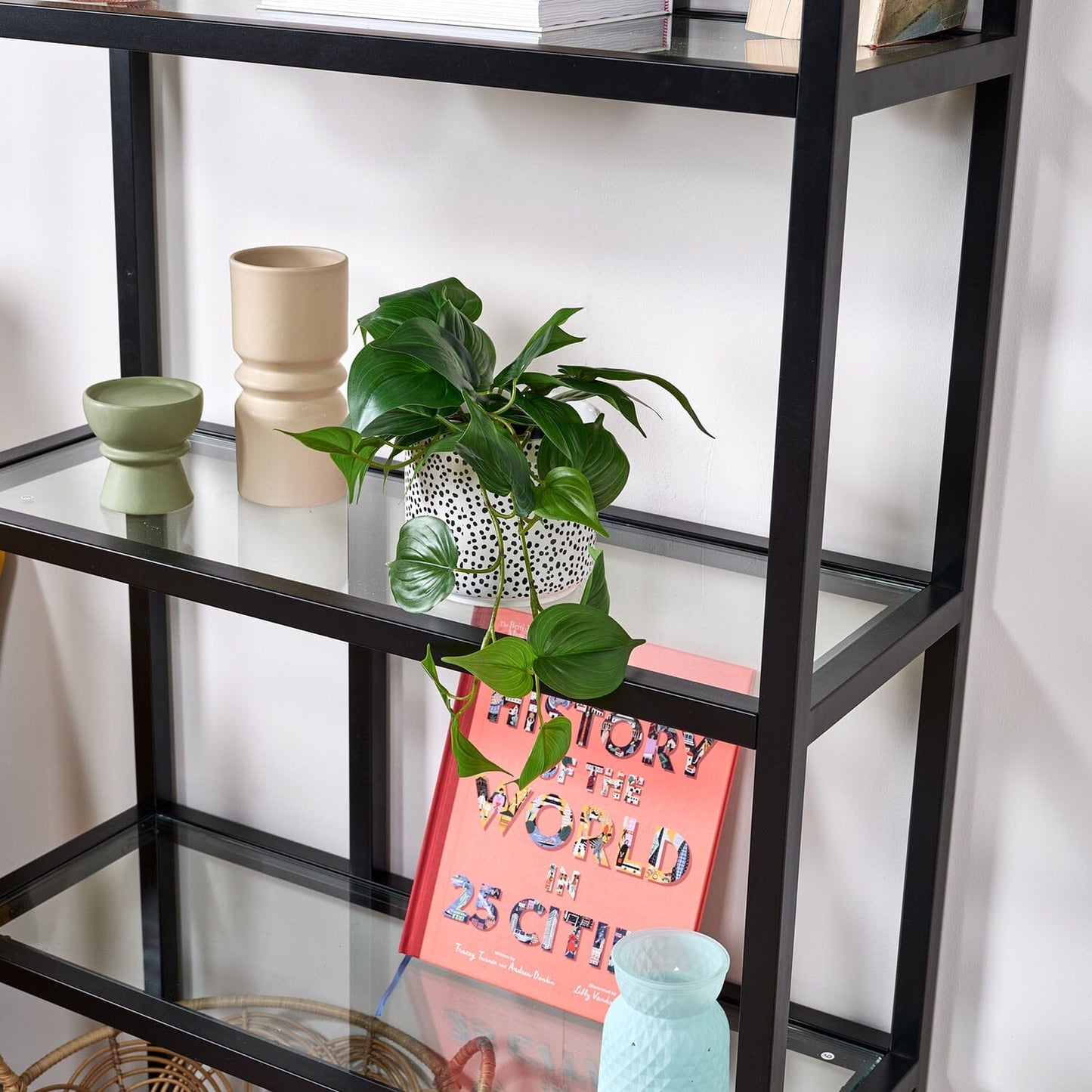 Harris Metal and Glass Bookcase - Laura James