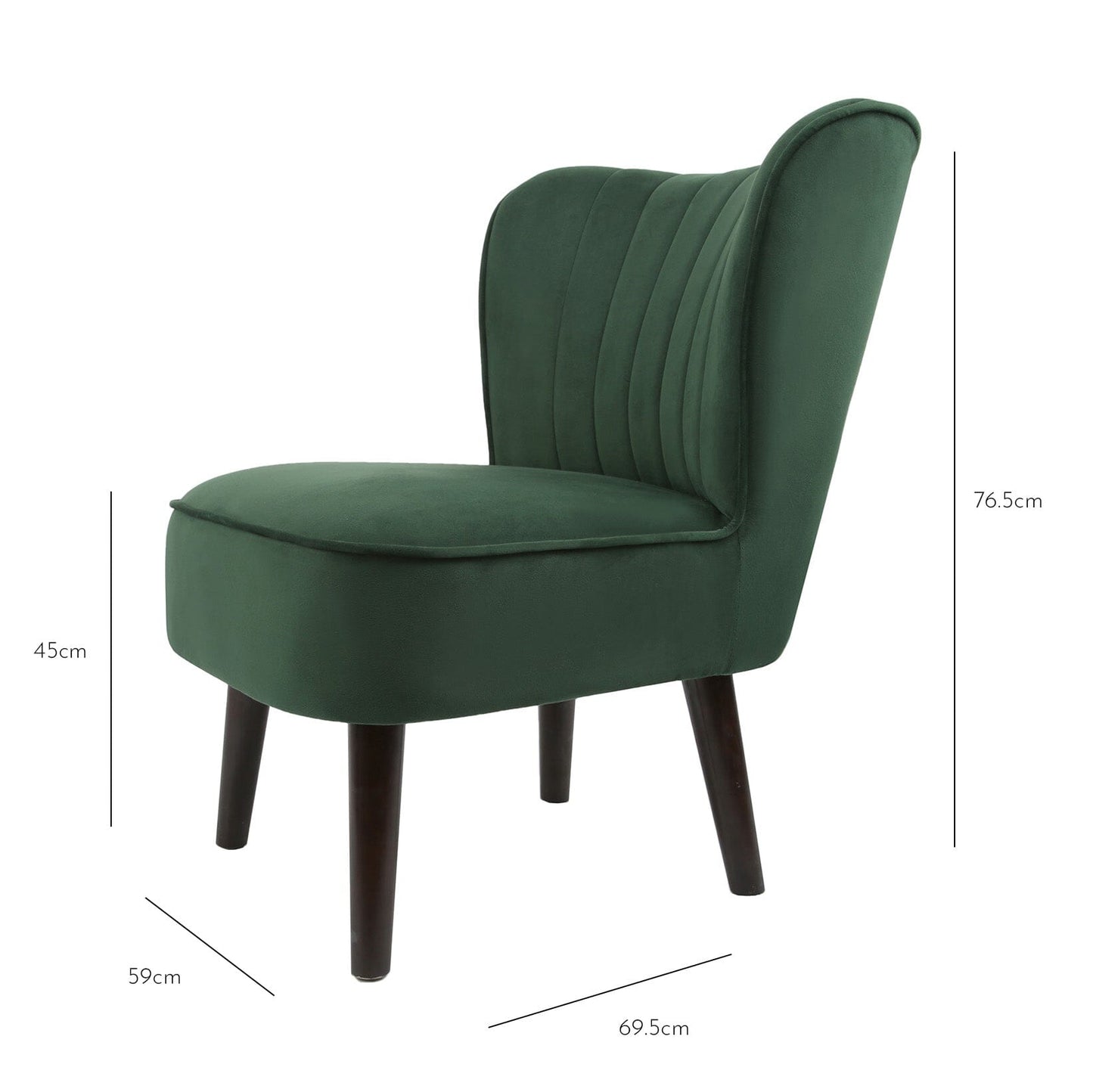 Hattie green velvet accent chair - Laura James