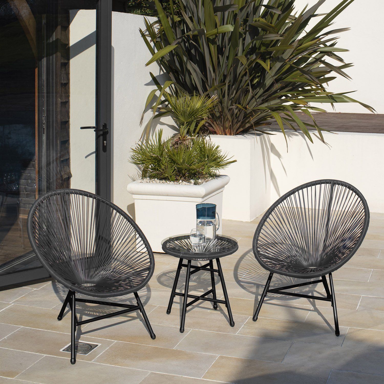 Hebe String Bistro Set grey Laura James Ireland