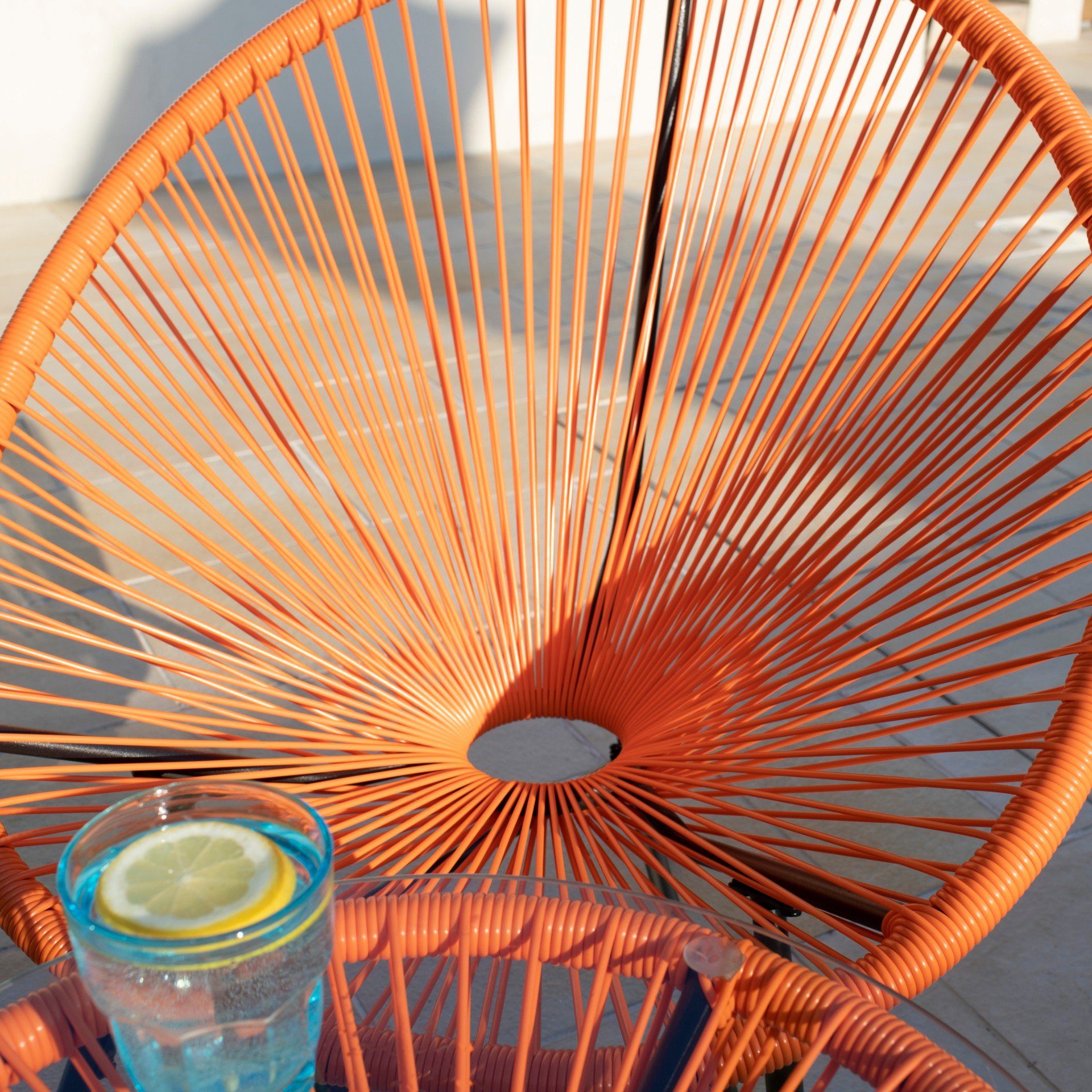 Hebe String Bistro Set Orange Laura James Ireland