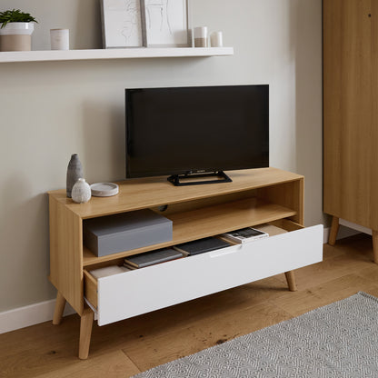 TV Unit with drawer - white - Laura James