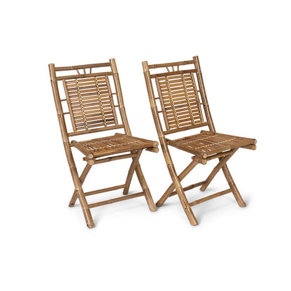 Lila Bamboo Garden Folding Chair - Set of 2