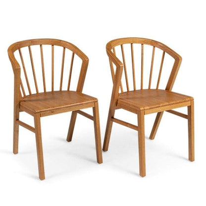 Amelia Oak Dining Table Set - 6 Seater - Oak Spindle Back Chairs