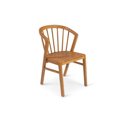 Amelia Oak Dining Table Set - 6 Seater - Oak Spindle Back Chairs